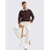 imageCRZ YOGA Cotton Fleece Sweatpants for Men 32quot Loosed Fit Lounge Casual Elastic Bottom Sweat Pants with Zipper PocketsMilky White Bone