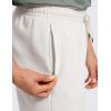 imageCRZ YOGA Cotton Fleece Sweatpants for Men 32quot Loosed Fit Lounge Casual Elastic Bottom Sweat Pants with Zipper PocketsMilky White Bone