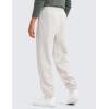 imageCRZ YOGA Cotton Fleece Sweatpants for Men 32quot Loosed Fit Lounge Casual Elastic Bottom Sweat Pants with Zipper PocketsMilky White Bone