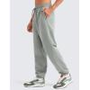 imageCRZ YOGA Cotton Fleece Sweatpants for Men 32quot Loosed Fit Lounge Casual Elastic Bottom Sweat Pants with Zipper PocketsSterling