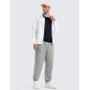 imageCRZ YOGA Cotton Fleece Sweatpants for Men 32quot Loosed Fit Lounge Casual Elastic Bottom Sweat Pants with Zipper PocketsSterling