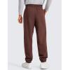 imageCRZ YOGA Cotton Fleece Sweatpants for Men 32quot Loosed Fit Lounge Casual Elastic Bottom Sweat Pants with Zipper PocketsTaupe