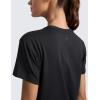 imageCRZ YOGA CottonBlend Workout Tops for Women Breathable Gym Athletic Short Sleeve Shirts Quick Dry Casual Basic TShirtBlack