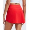 imageCRZ YOGA Dolphin Golf Skirts for Women A Line High Waisted Casual Athletic Mini Tennis Pickleball Skort with Zipper PocketDeep Red