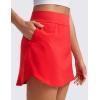 imageCRZ YOGA Dolphin Golf Skirts for Women A Line High Waisted Casual Athletic Mini Tennis Pickleball Skort with Zipper PocketDeep Red