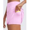 imageCRZ YOGA Dolphin Golf Skirts for Women A Line High Waisted Casual Athletic Mini Tennis Pickleball Skort with Zipper PocketVita Pink