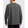 imageCRZ YOGA Fleece Crewneck Sweatshirt for Men Long Sleeve Breathable Workout Casual Pullover Basic Sweat ShirtsAnthracite