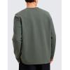 imageCRZ YOGA Fleece Crewneck Sweatshirt for Men Long Sleeve Breathable Workout Casual Pullover Basic Sweat ShirtsGrey Sage