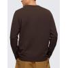 imageCRZ YOGA Fleece Crewneck Sweatshirt for Men Long Sleeve Breathable Workout Casual Pullover Basic Sweat ShirtsHot Fudge Brown