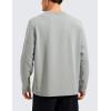 imageCRZ YOGA Fleece Crewneck Sweatshirt for Men Long Sleeve Breathable Workout Casual Pullover Basic Sweat ShirtsSterling