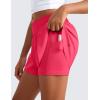 imageCRZ YOGA Girls 2 in 1 Dolphin Athletic Running Shorts with Pockets High Waist Teen Kid Workout Casual Tennis Soccer SplitLip Gloss Pink