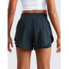 imageCRZ YOGA Girls 2 in 1 Dolphin Athletic Running Shorts with Pockets High Waist Teen Kid Workout Casual Tennis Soccer SplitTrue Navy