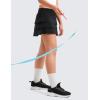 imageCRZ YOGA Girls Athletic Ruffle Skirts with Shorts Tennis Golf Dance School Kids Teen Skorts with PocketsBlack