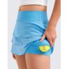 imageCRZ YOGA Girls Athletic Ruffle Skirts with Shorts Tennis Golf Dance School Kids Teen Skorts with PocketsKayak Blue
