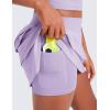 imageCRZ YOGA Girls Athletic Ruffle Skirts with Shorts Tennis Golf Dance School Kids Teen Skorts with PocketsLilac