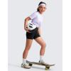 imageCRZ YOGA Girls Butterluxe Athletic Biker Shorts  Kids Teen High Waist Lounge Active Dance Yoga Running Buttery SoftBlack