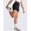imageCRZ YOGA Girls Butterluxe Athletic Biker Shorts  Kids Teen High Waist Lounge Active Dance Yoga Running Buttery SoftBlack