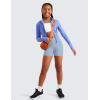 imageCRZ YOGA Girls Butterluxe Athletic Biker Shorts  Kids Teen High Waist Lounge Active Dance Yoga Running Buttery SoftCambric Blue