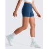 imageCRZ YOGA Girls Butterluxe Athletic Biker Shorts  Kids Teen High Waist Lounge Active Dance Yoga Running Buttery SoftFrench Navy