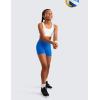imageCRZ YOGA Girls Butterluxe Athletic Biker Shorts  Kids Teen High Waist Lounge Active Dance Yoga Running Buttery SoftSparkle Blue