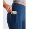 imageCRZ YOGA Girls Butterluxe Athletic High Waist Biker Shorts with Pockets  Lounge Active Dance Yoga Running Kids TeenFrench Navy