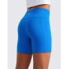 imageCRZ YOGA Girls Butterluxe Athletic High Waist Biker Shorts with Pockets  Lounge Active Dance Yoga Running Kids TeenSparkle Blue