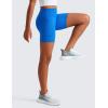 imageCRZ YOGA Girls Butterluxe Athletic High Waist Biker Shorts with Pockets  Lounge Active Dance Yoga Running Kids TeenSparkle Blue