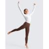 imageCRZ YOGA Girls Butterluxe Athletic Leggings with Pockets  High Waist Lounge Kids Teen Pants Yoga Active Dance Running TightsCoffee Brown