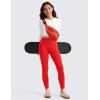 imageCRZ YOGA Girls Butterluxe Athletic Leggings with Pockets  High Waist Lounge Kids Teen Pants Yoga Active Dance Running TightsDeep Red