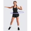 imageCRZ YOGA Girls Butterluxe Crew Round Neck Racerback Workout Tank Tops for Teen Kids Active Casual Dance Crop SleevelessBlack