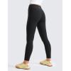 imageCRZ YOGA Girls Butterluxe Crossover Athletic Leggings  High Waist V Cross Kids Lounge Pants Yoga Active Dance Running TightsBlack