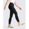 imageCRZ YOGA Girls Butterluxe Crossover Athletic Leggings  High Waist V Cross Kids Lounge Pants Yoga Active Dance Running TightsBlack