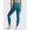 imageCRZ YOGA Girls Butterluxe Crossover Athletic Leggings  High Waist V Cross Kids Lounge Pants Yoga Active Dance Running TightsBorealis Green