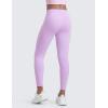 imageCRZ YOGA Girls Butterluxe Crossover Athletic Leggings  High Waist V Cross Kids Lounge Pants Yoga Active Dance Running TightsElfin Purple
