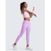 imageCRZ YOGA Girls Butterluxe Crossover Athletic Leggings  High Waist V Cross Kids Lounge Pants Yoga Active Dance Running TightsElfin Purple