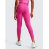 imageCRZ YOGA Girls Butterluxe Crossover Athletic Leggings  High Waist V Cross Kids Lounge Pants Yoga Active Dance Running TightsHibiscus Purple
