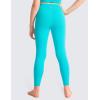 imageCRZ YOGA Girls Butterluxe Crossover Athletic Leggings  High Waist V Cross Kids Lounge Pants Yoga Active Dance Running TightsNeonspectral Blue