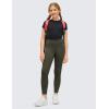 imageCRZ YOGA Girls Butterluxe Crossover Athletic Leggings  High Waist V Cross Kids Lounge Pants Yoga Active Dance Running TightsOlive Green