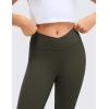 imageCRZ YOGA Girls Butterluxe Crossover Athletic Leggings  High Waist V Cross Kids Lounge Pants Yoga Active Dance Running TightsOlive Green