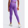 imageCRZ YOGA Girls Butterluxe Crossover Athletic Leggings  High Waist V Cross Kids Lounge Pants Yoga Active Dance Running TightsRoyal Lilac