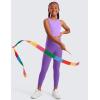 imageCRZ YOGA Girls Butterluxe Crossover Athletic Leggings  High Waist V Cross Kids Lounge Pants Yoga Active Dance Running TightsRoyal Lilac