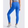imageCRZ YOGA Girls Butterluxe Crossover Athletic Leggings  High Waist V Cross Kids Lounge Pants Yoga Active Dance Running TightsSparkle Blue