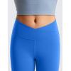 imageCRZ YOGA Girls Butterluxe Crossover Athletic Leggings  High Waist V Cross Kids Lounge Pants Yoga Active Dance Running TightsSparkle Blue