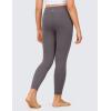 imageCRZ YOGA Girls Butterluxe Crossover Athletic Leggings  High Waist V Cross Kids Lounge Pants Yoga Active Dance Running TightsTornado Grey