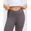 imageCRZ YOGA Girls Butterluxe Crossover Athletic Leggings  High Waist V Cross Kids Lounge Pants Yoga Active Dance Running TightsTornado Grey