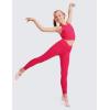 imageCRZ YOGA Girls Butterluxe Crossover Athletic Leggings  High Waist V Cross Kids Lounge Pants Yoga Active Dance Running TightsViva Magenta