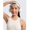imageCRZ YOGA Girls Butterluxe Double Lined Tank Tops High Neck Racerback Cropped Basic Sleeveless Dance YogaMilky White