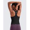 imageCRZ YOGA Girls Butterluxe Double Lined Tank Tops Waist Length High Neck Racerback Sleeveless Teen Kids Active Casual DanceBlack