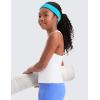 imageCRZ YOGA Girls Butterluxe Double Lined Tank Tops Waist Length High Neck Racerback Sleeveless Teen Kids Active Casual DanceWhite