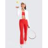 imageCRZ YOGA Girls Butterluxe Flare Leggings  Kids High Waist Bell Bottoms Bootcut Lounge Casual Active Yoga Dance PantsDeep Red